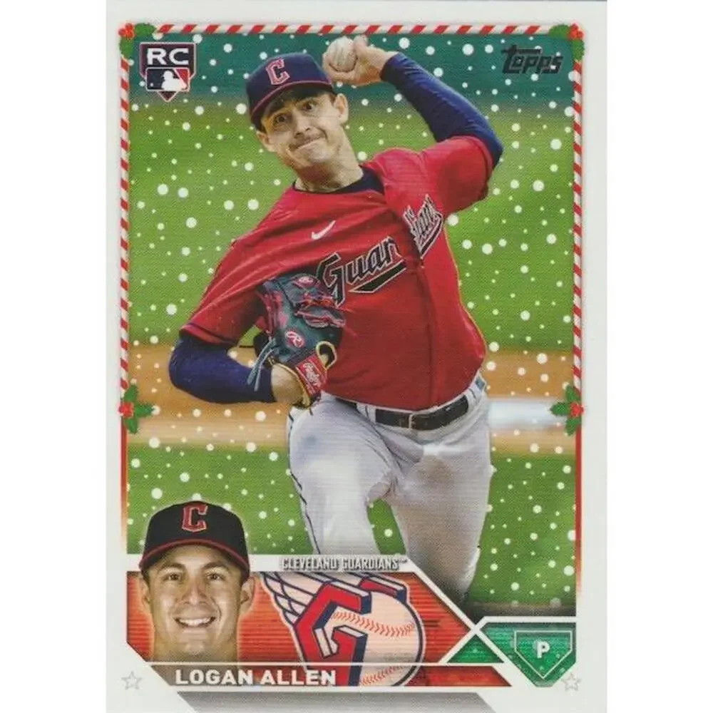 2023 Topps Holiday Logan Allen RC H46 Cleveland Guardians